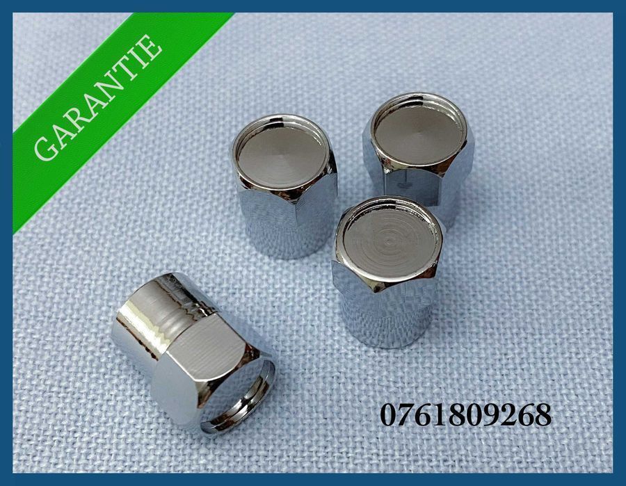 Set 4 capacele cromate valva / ventil roata universale