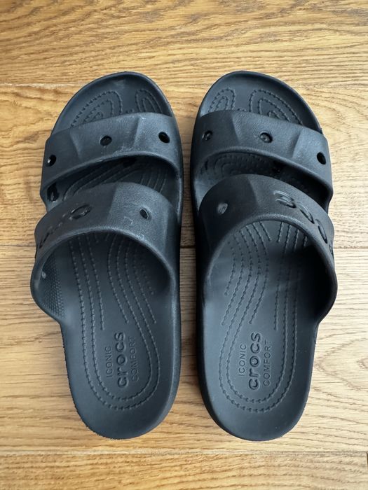 Crocs черные щлепанцы на размер 36 W7 б/у
