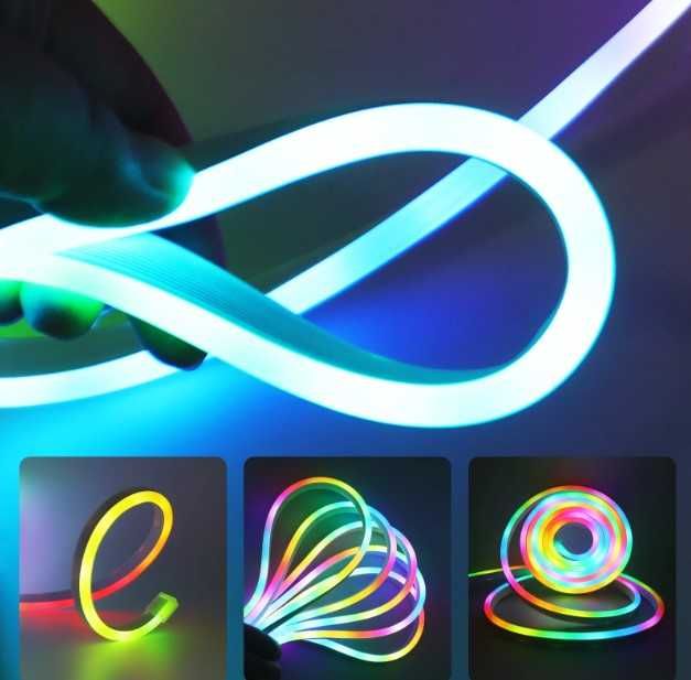 Smart Bluetooth LED RGB неонова лента с дистанционно 5М без диоди