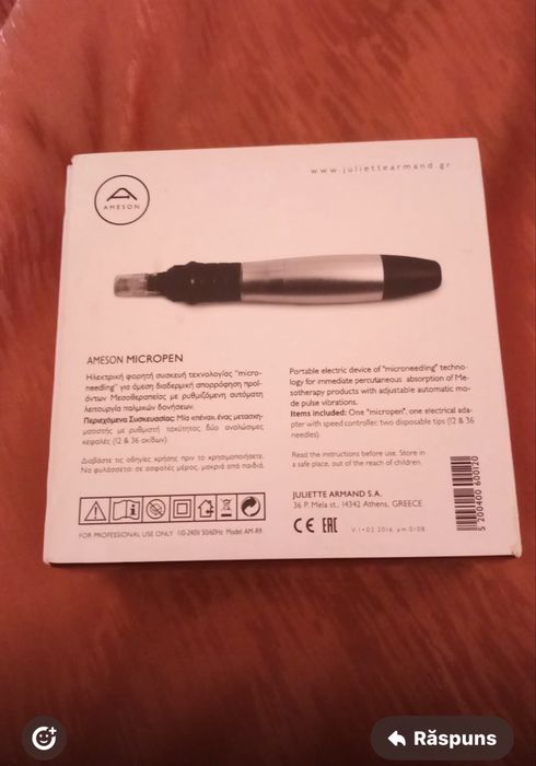 Ameson Micropen - dispozitiv profesional de microneedling