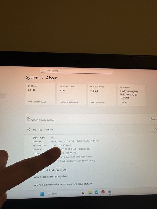 Laptop Gaming ASUS TUF FX504