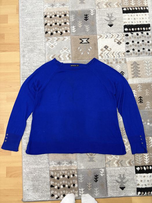 Pulover bleumarin elegant oversized