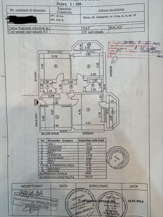 Apartament 3 Camere Nord, 82 mp