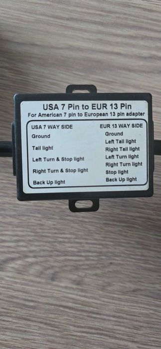 Преходник/адаптер букса за американски теглич US 7 -> EU 13 пина