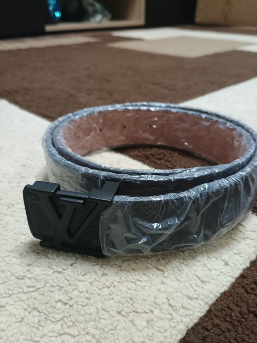 Curea Stil Louis Vuitton Monogram Eclipse - Negru Mat