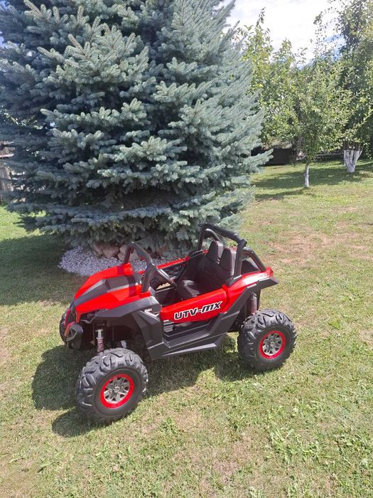 Masinuta electrica pentru copii cu 2 locuri, UTV BUGGY, 4X4, 12V10AH, roti EVA, Rosu