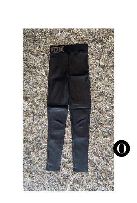 Кожаные брюки лосины