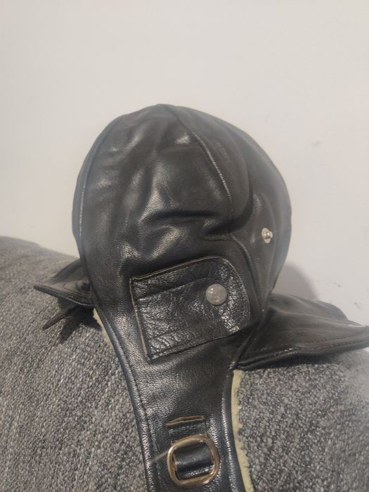 Căciulă/cască piele pilot