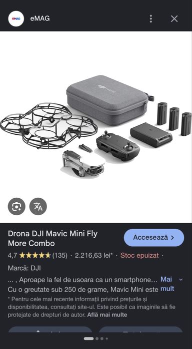 Dji mini combo stare bună