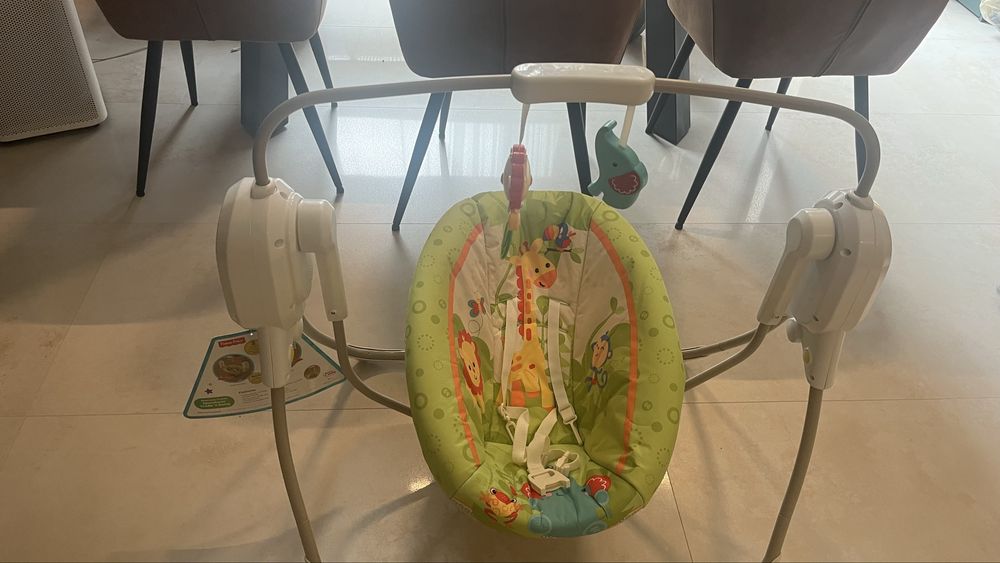 Fisher-Price електрическа люлка 2-в-1 | 6 скорости | 10 мелодии | до 9 кг | Отлично състояние