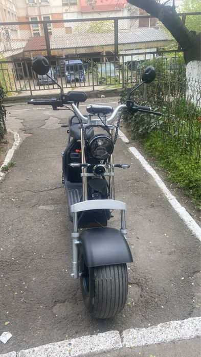 Scuter electric chopper 1500W 20Ah Fara Permis CIV RAR inclus Lithium 25km/h capacitate 180kg E-BIKE Inmatriculabil cu Baterie Detasabila 2