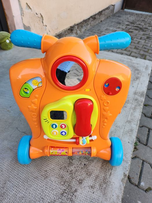 Baby Walker, antemergator, jucarie interactiva de impins, 2in1
