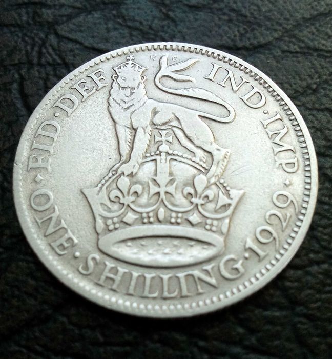 1 шилинг 1929 година Англия сребро