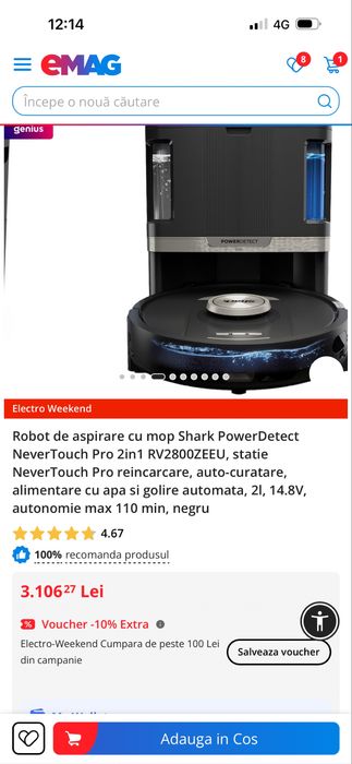 Shark power detect 2 in 1