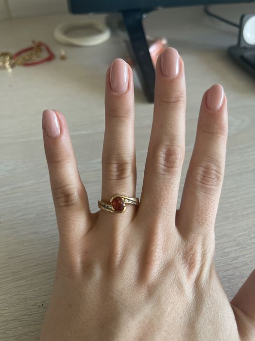 Inel aur galben 14k cu turmalina