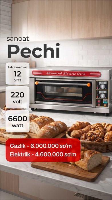 Sanoat pechi (elektrik/gazli) - Промышленная печь (электрическая/газ)