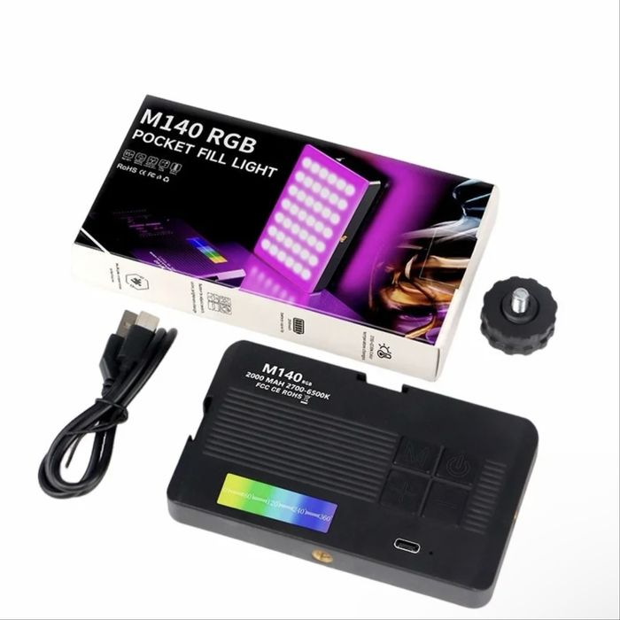 LED лампа M140 для съемки фото и видео, с режимами света