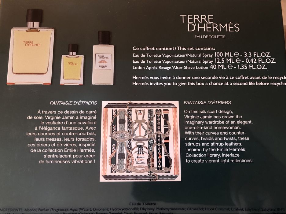 HERMES TERRE D´HERMÈS Eau de Toilette Set 100ml EDT/12,5ml EDT/40ml