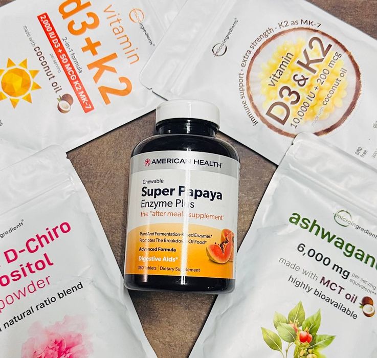 Papaya Enzyme,папайя,энзим,360 ta tablet, American health,