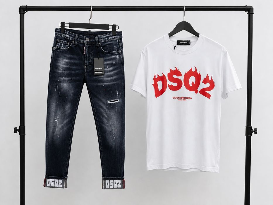 Мъжки Дънки + Тениска Dsquared2