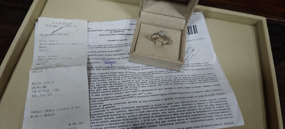 Inel aur 18k splend'or diamante naturale 0.28ct (R)