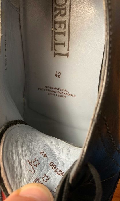 Pantofi negri piele naturala nr 42 Borelli