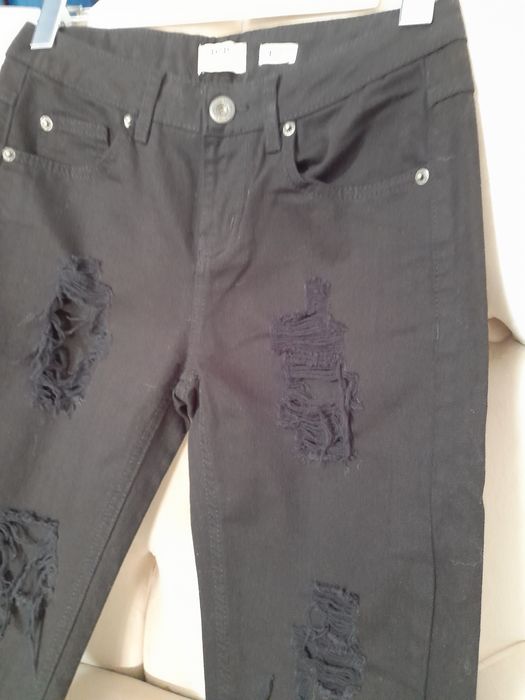 Blugi negri boyfriend BSB ripped talie inalta marimea XS