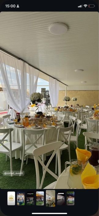 Прокат посуды, столы и шатер