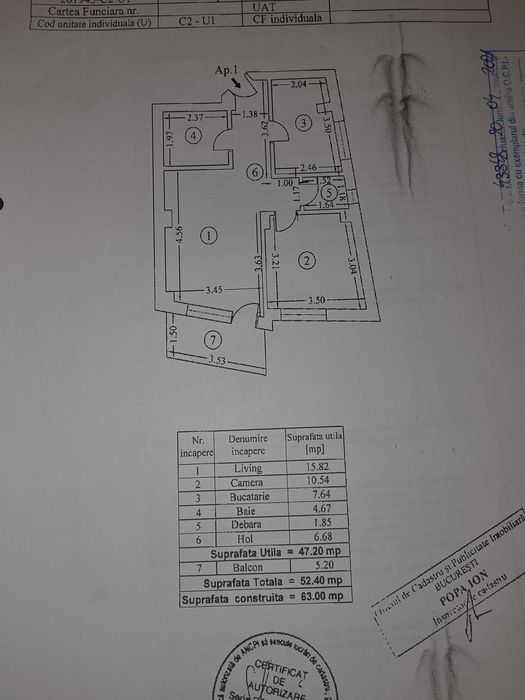 Apartament 2 camere parc Bazilescu