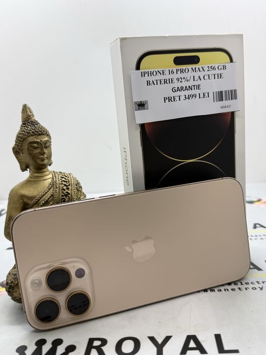 Amanet Royal : Iphone 16 Pro Max 256 GB / La Cutie/ 92 Baterie / Liber Retea