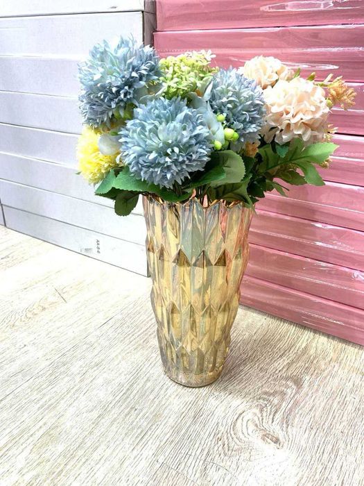 Ваза стеклянная 24см — для дома и офиса