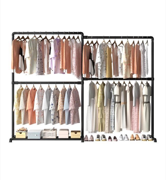 Suport de haine rezistent cu brațe laterale pliabile la 360o