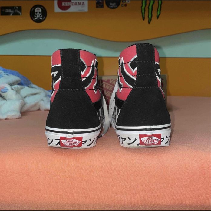 Vans sk8-hi japanese type black red