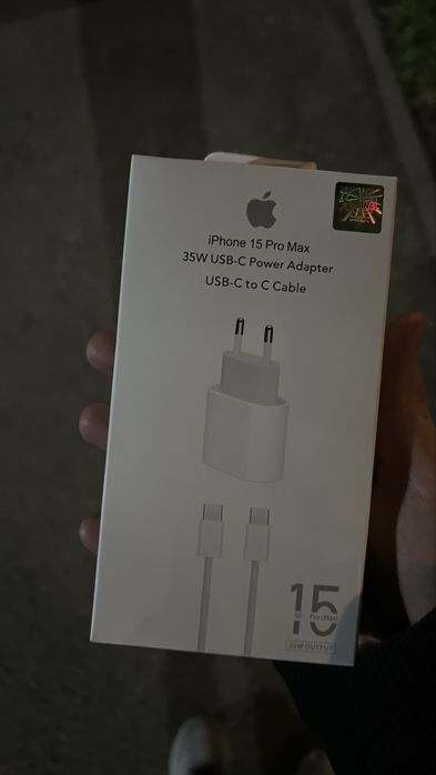 Зарядка 15 pro max сертифицированный запечатанный