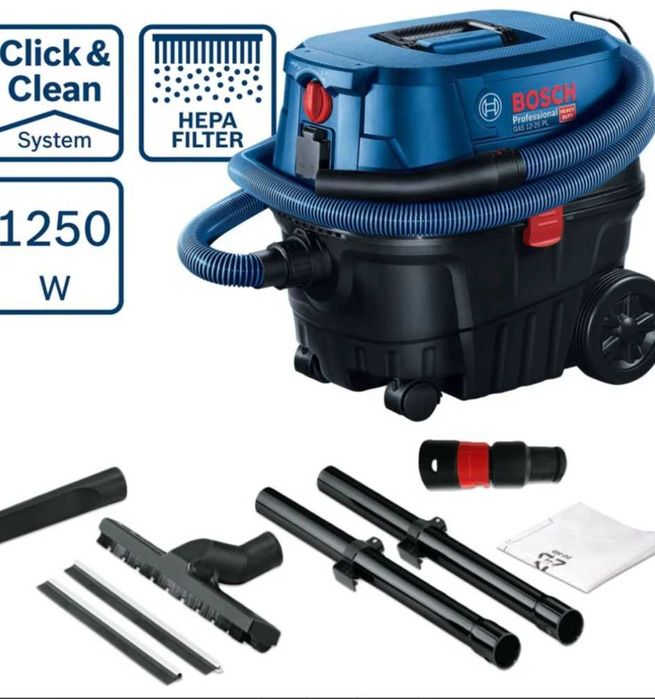 Прахосмукачка за сухо и мокро почистване Bosch GAS 12-25 PL