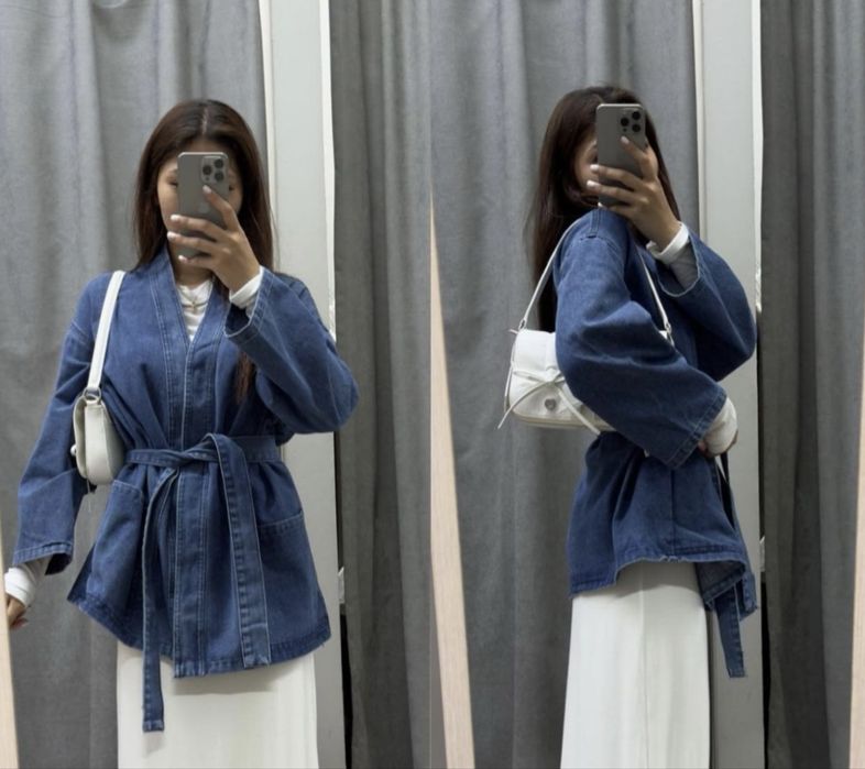 Продам джинсовку кимоно новая