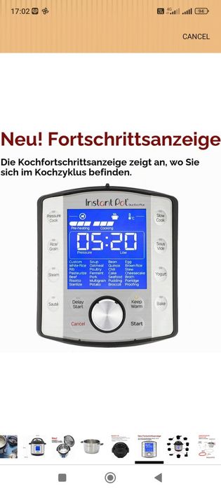 Мультиварка скороварка Instant pot duo evo plus 7.6л