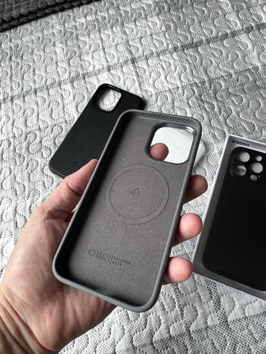 3 броя оригинални кейса за iPhone 15 Pro Max (Spigen, KZDOO, Tech-Protect)