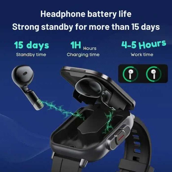 Нов D8 Smart Watch Bluetooth слушалки 2-в-1