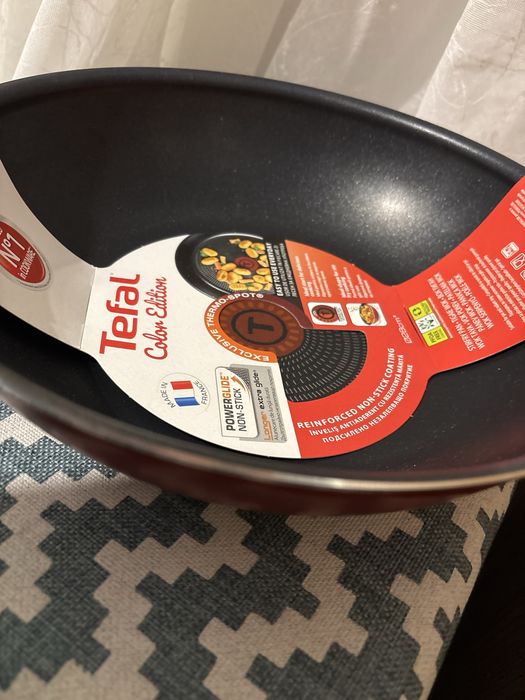Tigaie Wok Tefal Daily Chef, 28 cm, rosu, inductie