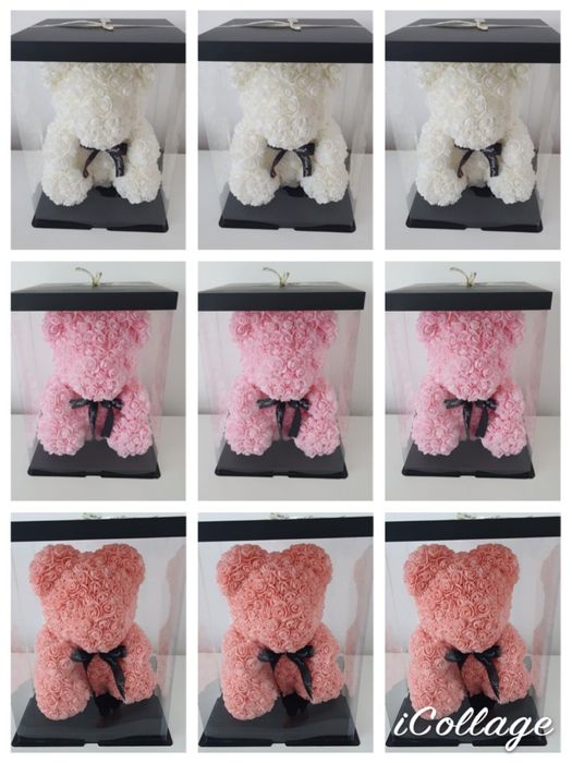 Valentine's Day Ursi trandafiri 40 cm