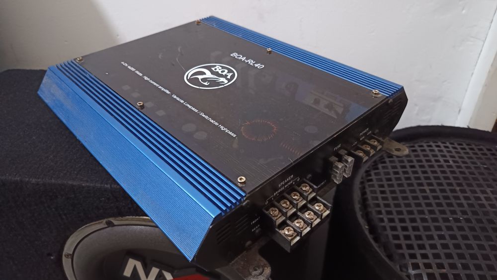 Statie amplificator audio auto BOA 4 canale bass masina subwoofer si boxe
