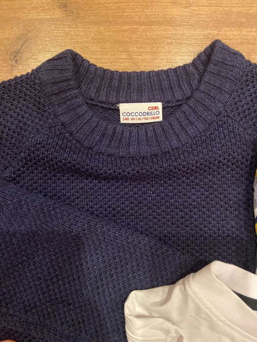 Ser pluover, bluză polo, maieu Coccodrillo+bluză Zara băieți 10-11 ani