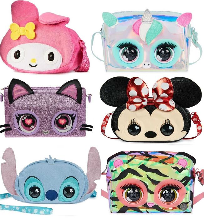 PURSE PETS Интерактивна детска чанта с мигащи очи и звуци 7 вида