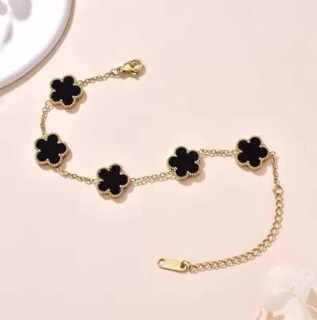 Стилна дамска гривна с две лица, Детелина