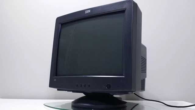 Ecran Tub IBM E74 17" Black CRT Monitor 1280x1024 Retro PC Gaming