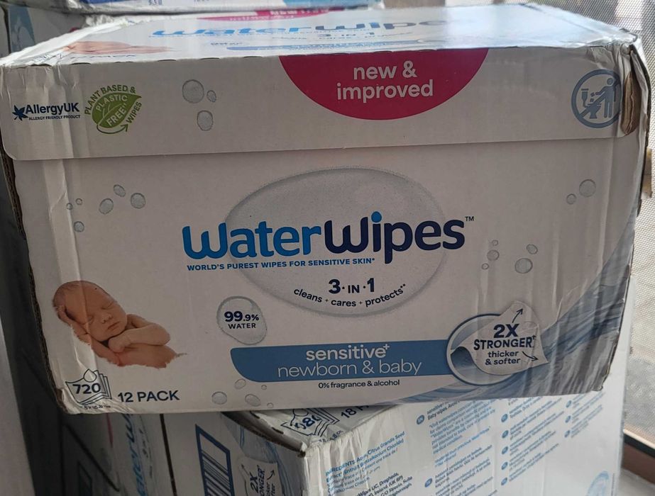WaterWipes Sensitive+ Мокри кърпички за бебета – Нови, запечатани