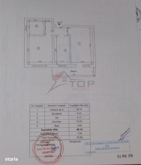 Apartament cu 2 camere decomandat, loc de pacare - Valea Lupului