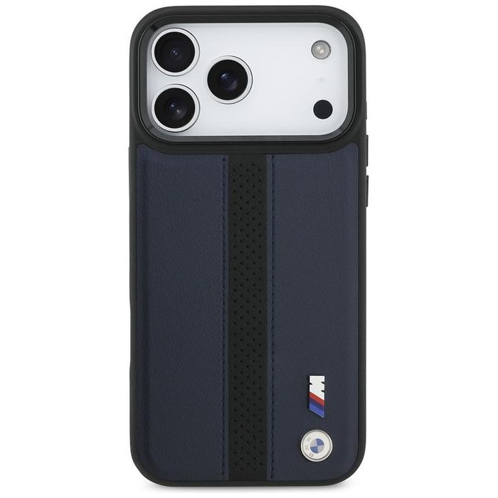 Case bmw m perforated stripe logo magsafe for iphone 17 pro max navy b