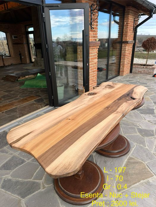 Blat masa / Masa lemn masiv (Cires, Stejar, Nuc), Blaturi